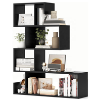 Etagere noir maison bibliothèque bibliothèque murale support séparateur de pièce avec étagères armoires bibliothèque