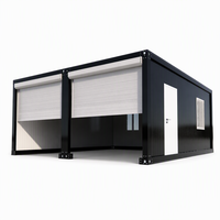 Garage préfabriqué sur mesure avec portes à double volet roulant, bâtiment de stockage de voitures modulaire en acier portable