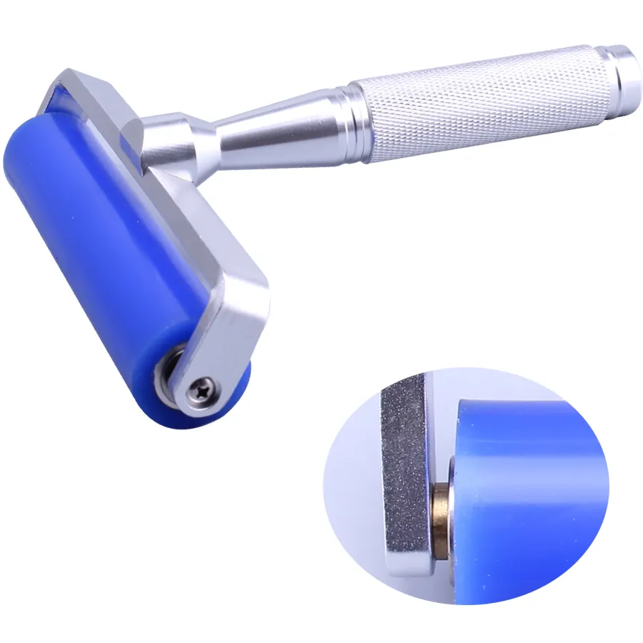 Manual Dust Removal Silicon Sticky Roller With Aluminum Alloy Handle