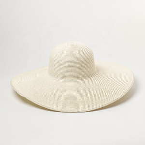 Sombrero de paja de papel para mujer moda sol playa flexible ala grande pesca informal rayas protector solar UV verano alta calidad al por mayor - Product Image 5