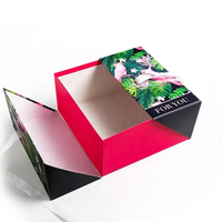 Luxuriöse Geschenkbox mit Magnetverschluss aus schwarzem Hartkarton, zwei aufklappbare Türen, direkt ab Werk Tengcai, mit individuellem Logo