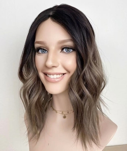 <span class=keywords><strong>Capelli</strong></span> ebrei di alta qualità in seta con trama Ombre marrone frassino ondulato vergine europea <span class=keywords><strong>capelli</strong></span> umani Toppers 6x7 8x9 pezzi di <span class=keywords><strong>capelli</strong></span> - Product Image 2