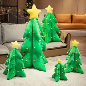 Electric Lighting Christmas Tree Plush Toys Simulation Soft Music Easter Bunny Stuffed Toy Children Interactive Animal Doll Gift