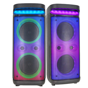 TWS Party Box Haut-parleur avec effet de lumière LED RVB dynamique <span class=keywords><strong>Trolley</strong></span> Haut-parleur karaoké 8 pouces Woofer Haut-parleur sans fil Blue Tooth - Product Image 2