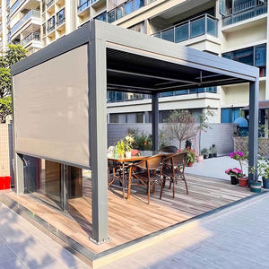 ศาลาโลหะกันน้ำกลางแจ้ง6X3X4สามารถปรับแต่งได้กันลมพร้อมไฟ LED และเคลือบผง - Product Image 1