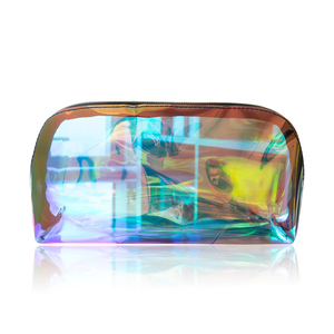 Biểu tượng tùy chỉnh Du Lịch Mỹ phẩm PVC Dây Kéo Túi xách tay công suất lớn đứng lên trang điểm bao bì Zip khóa hiệu ứng ba chiều - Product Image 1