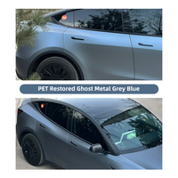 Auto-adhésif fantôme métal gris bleu voiture Wrap vinyle haute Flexible polymère polychlorure de vinyle polyester boîte de papier emballage corps