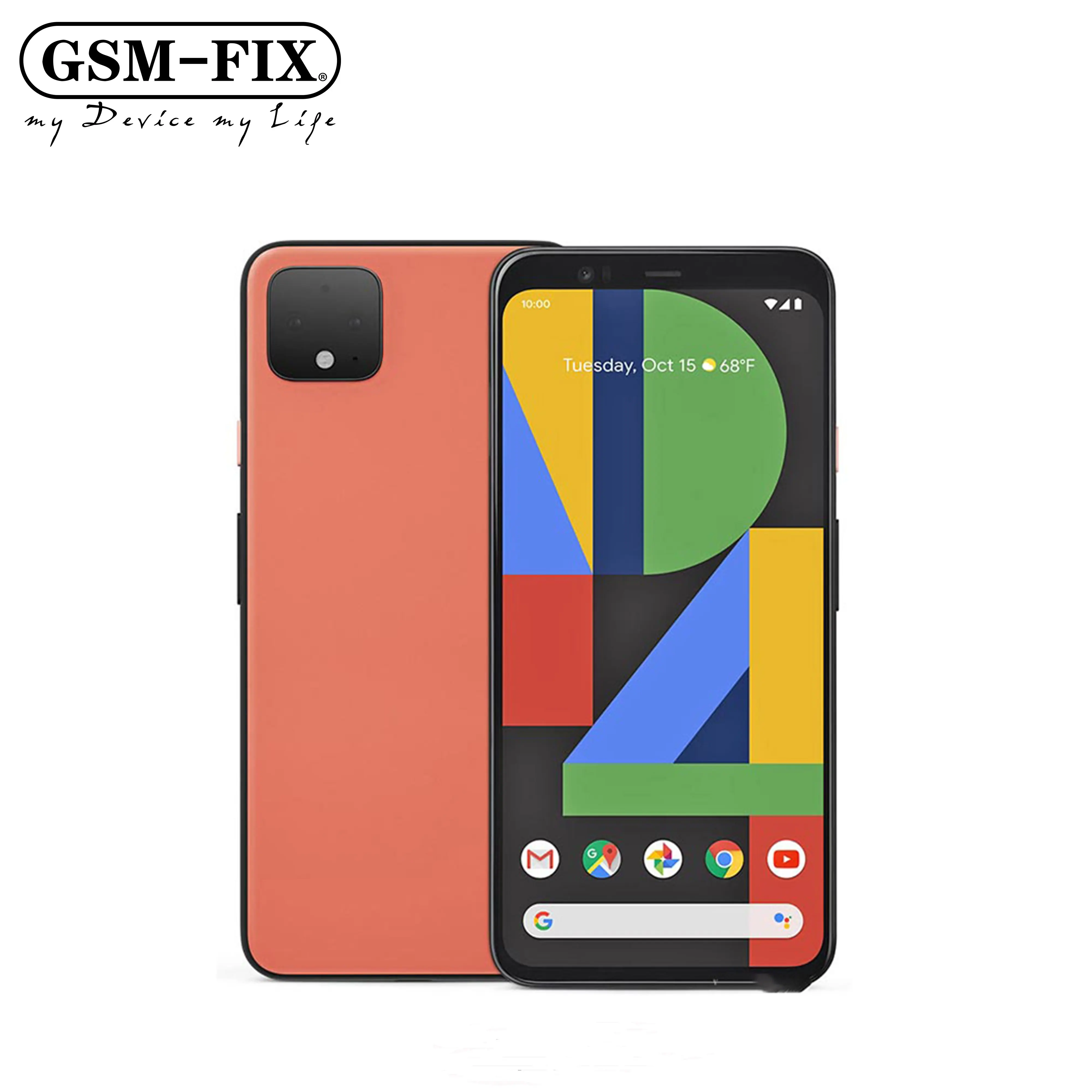 GSM-FIX marka orijinal 5.7 inç Smartphone için Google telefon 6 + 64GB orijinal Celulares cep telefonu Google Pixel için 4