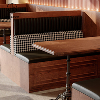 Chinois Chine Carré Café Commercial Bois En Cuir Café Restaurant Meubles Banc Canapé Cabine Sièges Table Chaise Ensemble