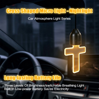 Pendentif LED en forme de croix pour rétroviseur de voiture, lumière ambiante, 2 couleurs, ornement lumineux pour la décoration intérieure de camion et SUV
