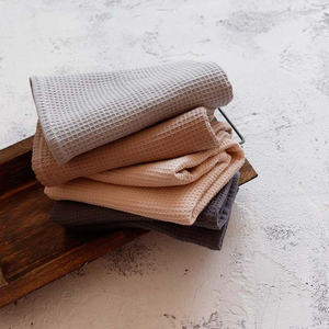 Paño de cocina de lino con cordón colgante, tejido de Waffle de algodón orgánico super dry100 %, tejido de lino - Product Image 2