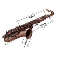 Ehrman Earl Mann Professional Brass Drop Antique Copper Tenor Saxophone with High-grade Bags