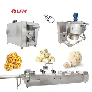 Full Automatic Sesame Candy Machines Creal Nuts Bar Production Line Peanut Nougat Making Machine