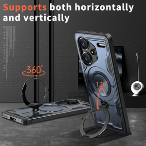 Ốp điện thoại Redmi Note 13 Pro Plus 5G Ốp lưng Lai TPU + PC mỏng có chân đế xoay 360 ° kèm chân đế và tay cầm chống sốc - Product Image 6