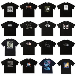 Camiseta Auténtica The North Face de 230g, Cuello Redondo, Manga Corta, Unisex, para Parejas, Moderna, Estampada, Corte Holgado, Resistente al Desgaste - Product Image 3