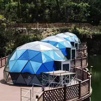 Tente de glamping de luxe en plexiglas, tente en verre en forme de dôme pour hôtel