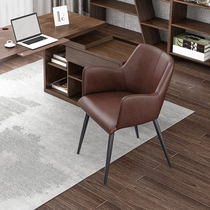 <span class=keywords><strong>Sedia</strong></span> da Pranzo/Studio <span class=keywords><strong>in</strong></span> Vera Pelle di Vacchetta Cerata Importata, Stile Nordico di Lusso Leggero, con Braccioli e Schienale, Disponibile - Product Image 3