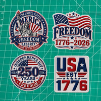 Patchs brodés personnalisés OEM à coudre, appliqués pour la décoration de vêtements, vente en gros pour célébrer le 250e anniversaire de l'Amérique