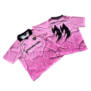 Özel örgü süblimasyon Boxy kırpılmış şerit konsept Retro Polo futbol forması - Product Image 4