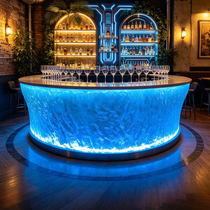 Mesa de Bar Acrílica Luminosa con Aspecto de Cristal para Hotel, Villa, Restaurante y Club - Product Image 2