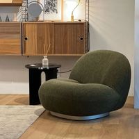 Moontree italien moderne courbe loisirs confortable canapé simple chaise nordique confortable maison salon laine d'agneau confort Sherpa boucle chaise