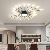 Lustre Suspension Plafonnier LED Moderne en Acrylique Effet Feu d'Artifice pour Chambre, Salon, Éclairage Intérieur
