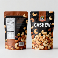 Sachets personnalisés en plastique pour biscuits, sachets souples en aluminium pour noix de cajou, avec impression sur mesure