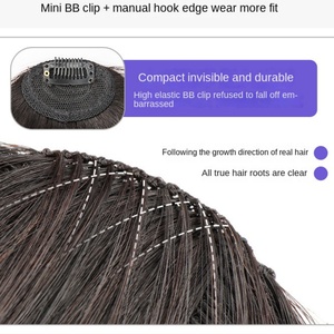 <span class=keywords><strong>Frange</strong></span> à clipser en <span class=keywords><strong>cheveux</strong></span> humains naturels Fashion Focus, épaisse et volumineuse, extension capillaire amovible pour femmes, pour un look quotidien élégant - Product Image 2