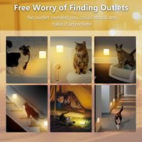 Lampes de nuit à capteur LED sans fil rechargeables de 500mAh, éclairage mural d'intérieur super mince activé par le mouvement pour la buanderie, les escaliers et le garage.