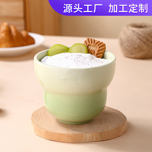 Customized Ceramic Mug Gradient <b>Pink</b> Yellow Blue Green Cute Portable <b>Gift</b> For Giveaways - Product Image 3