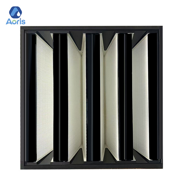 China Manufacturer F8, F9, H10, H13, H14 Compact Filter / V-bank Mini-pleat HEPA Filter Mini Pleated H13 Hepa Filters