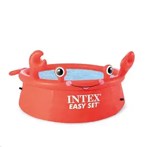 INTEX 26100 Happy Crab Easy Set Garten wasser pool für Kinder aufblasbare Pools im Freien schwimmen