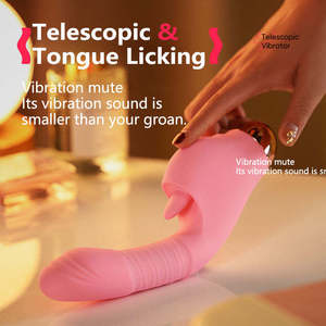 Hot Active <span class=keywords><strong>Sex</strong></span> Toys Box für weibliche Mastur bator Elektro <span class=keywords><strong>massage</strong></span> Teleskop Zunge lecken Vibrator Adult Penis Chinesische Produkte - Product Image 4