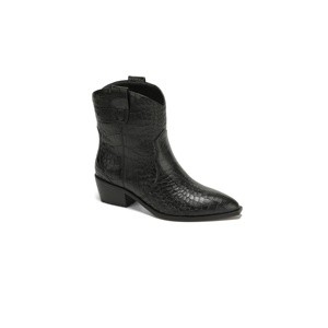 Bottines Western Cowboy à bout pointu effet croco style Babe, Bottines à talon carré tendance pour festival, Bottines rétro polyvalentes - Product Image 4