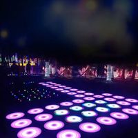 Lumières LED circulaires portables à changement de couleur pour piste de danse arc-en-ciel, prix de gros