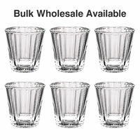 Vente directe d'usine, gobelet à bougie en verre 7,5*5,5*7,5 cm, 145 g, récipient en verre gaufré pour la fabrication de bougies à la cire de soja