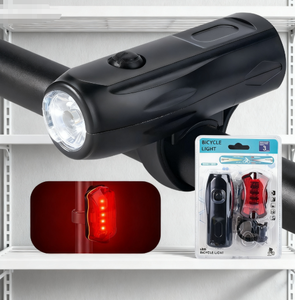 Vente en gros transfrontalière de phares de vélo VTT ensemble d'équitation batterie sèche lumière vive perle route voiture avertissement feu arrière - Product Image 3