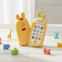 Jouet éducatif sensoriel pour enfants de 2 à 4 ans, téléphone portable musical en forme de lapin en plastique ABS, apprentissage interactif