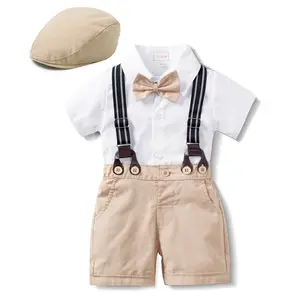 All'ingrosso ragazzini due mesi neonati maschi formali gentiluomo vestiti per bambini vestito per bambini vestito per neonato