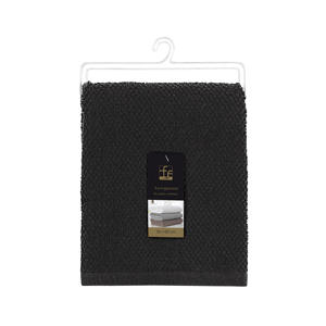 GOLD LINE - Toalla Facial Negra 55X100CM - Product Image 1