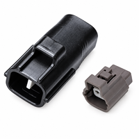 Connecteur Électrique Automobile Étanche IP68 de Haute Qualité, Série 2.2, 2 Broches, Contact en Laiton, Mâle-Femelle, ABS, 60V 1.5A, pour Câblage