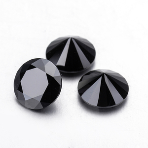 Cor preta Moissanite 0.7mm-3mm Corte Redondo Tamanho Pequeno Moissanite Cor Preta Moissanite Diamantes para Jóias - Product Image 2