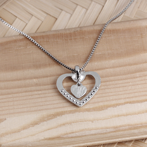 Collana con Ciondolo a Forma di Cuore 'I Love You to the Moon and Back' in Cristallo con Catena a Serpente ZRM per Donne e Coppie, Ideale per Anniversari - Product Image 5