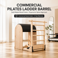Chaise de Pilates avec structure en bois d'érable, rembourrage en mousse haute densité, pédale pour les pieds et réglage avant-arrière