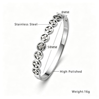 Bracelets pour femmes en acier inoxydable de haute qualité plaqués or 18 carats avec incrustation de zircon, trèfle à quatre feuilles de 8 mm, bijoux classiques à la mode