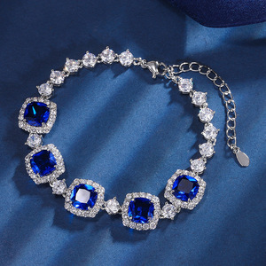 high-end Jewelry European and American Retro Artificial Color Treasure Light Luxury Full Diamond <b>Bracelet</b> <b>Bracelet</b> - Product Image 6