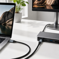 Cable USB 4 USB-C de 40 Gbps y 240 W PD 8K/60 Hz, Trenzado de Aleación de Aluminio, Compatible con Thunderbolt 3/4 para Laptop, Monitor y VR