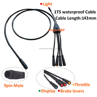 Ebike 1T4 1T5 Julet câble d'extension étanche pour contrôleur d'affichage feu stop câble d'accélérateur pour kit de vélo électrique