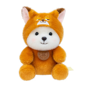 Portachiavi in Peluche a Forma di Cartone Animato, Serie Animali: Coniglio, Orso, Volpe, Lupo - Ciondoli per Zaino, Giocattoli in Peluche da Collezione - Product Image 5