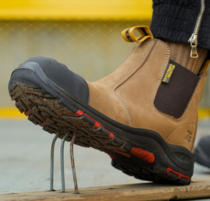 Chaussures de sécurité DF1021 avec embout en acier, en cuir nubuck Crazy Horse véritable, bottes de travail de sécurité, chaussures de sécurité sur mesure OEM ODM. - Product Image 5